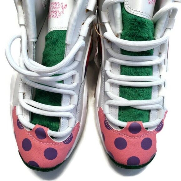 Reebok Question Mid Candy Land x Hasbro Iverson Junior Sz 3 Rainbow Trail GZ0082 - Picture 7 of 10